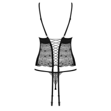 Obsessive Sharlotte corset & thong black L/XL szexi fűző