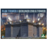 OEM 1/350 Flak Tower I Berliner Zoo G Tower katonai épület modell
