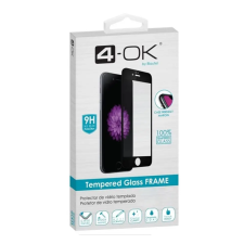 OEM 4-OK képernyővédő üveg (3D. full glue. tok barát. 9H) FEKETE mobiltelefon kellék