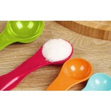 OEM 5 darabos konyhai mérőkanál készlet, műanyag, 1-15 g/ml, többszínű konyhai eszköz
