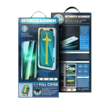 OEM 5D Full Glue edzett üveg iPhone 14 Pro fekete + applikátor mobiltelefon kellék