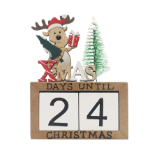 OEM Adventi kalendár rénszarvassal 10*4*14cm karácsonyi dekoráció