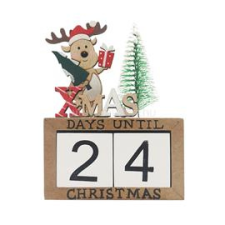 OEM Adventi kalendár rénszarvassal 10*4*14cm (5999571333172) dekorációs kellék