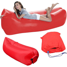 OEM Air Lazy Bag pumpa nélkül felfújható matrac, 220cm x 70cm, piros strandjáték