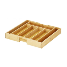 OEM Állítható evőeszköz tartó, bambusz és MDF, 27-40 cm szélesség papírárú, csomagoló és tárolóeszköz