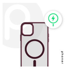 OEM Apple iPhone 14 Hybrid Mag MagSafe kemény hátlap tok burgundi vörös tok és táska