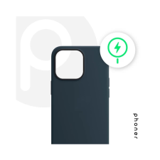 OEM Apple iPhone 14 Pro Max Magsafe szilikon tok kék tok és táska
