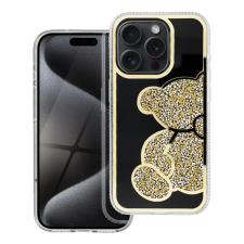 OEM Apple Iphone 16e tok csillogó maci mintával arany tok és táska