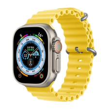 OEM Apple Watch 42 44 45 49 mm ocean sport óraszíj citromsárga okosóra kellék