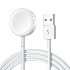 OEM Apple Watch Töltő, USB 1m kábellel, Mágneses Indukciós, Fém, Fehér okosóra kellék