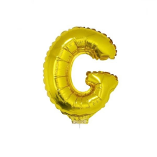 OEM Arany 'G' Fólia Lufi - 40 cm, Héliummal és Levegővel Tölthető party kellék