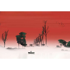 OEM Asztal Vászon Csónakos Ember Minimális rutin, 80x50cm, deszka844 grafika, keretezett kép