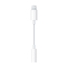 OEM Audio adapter kábel (3.5mm jack aljzat - lightning) FEHÉR kábel és adapter