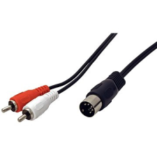 OEM audiokábel DIN5pin (M) -&gt, 2x borda, 1,5 m kábel és adapter