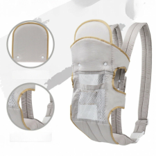 OEM Babahordozó/hátizsák BREATHABLE BABY 5306, Ergonomikus, Állítható pántok, Szellőzőhálós, Szürke babahordozó kendő, háti hordozó