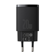 OEM Baseus CCXJ-B01 USB-A/USB - C hálózati töltő - Fekete (20W) mobiltelefon kellék