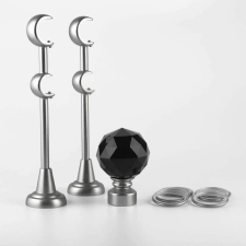 OEM Cristal Noir Dupla Függönyrúd - Fém - 400 cm karnis, függönyrúd