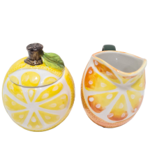 OEM Cukor és tejtartó szett citrom 12x8x11cm papírárú, csomagoló és tárolóeszköz