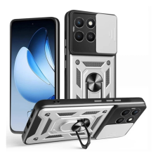 OEM Defender szilikon telefonvédő (ütésállóság. tartógyűrű. kameravédő) EZÜST tok és táska