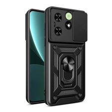 OEM Defender szilikon telefonvédő (ütésállóság. tartógyűrű. kameravédő) FEKETE tok és táska