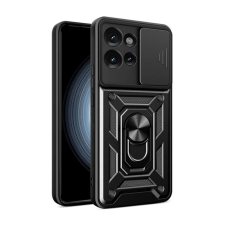 OEM Defender szilikon telefonvédő (ütésállóság. tartógyűrű. kameravédő) FEKETE tok és táska