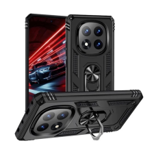 OEM Defender szilikon telefonvédő (ütésállóság. tartógyűrű. mágneses) FEKETE tok és táska