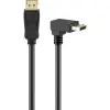 OEM DisplayPort 2.1 kábel 90° 8K/144Hz fekete 3m 77058