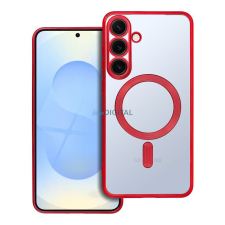 OEM ELECTRO MAG COVER MagSafe-kompatibilis tok Samsung Galaxy S25 Plus - piros tok és táska