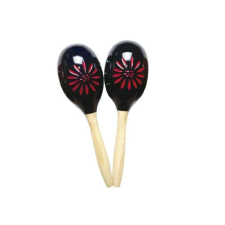 OEM Fa maracas - extra nagy - fekete játékhangszer