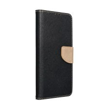 OEM Fancy Apple iPhone 14 Plus flip tok fekete-arany tok és táska