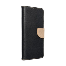 OEM Fancy Apple iPhone 15 flip tok fekete/ arany tok és táska