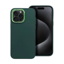 OEM Frame iPhone 15 Pro Max közepesen ütésálló tok kameravédő kerettel zöld tok és táska