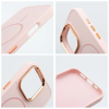 OEM FRAME MagSafe-kompatibilis tok iPhone 12 - púderrózsaszín