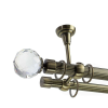 OEM Galéria dupla rúd mennyezeti rögzítéssel Crystal 25/19 - antik arany - 400 cm