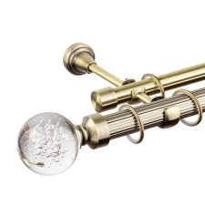 OEM Galéria dupla rúd Monaco Crystal 25/19 - antikolt arany - 400 cm karnis, függönyrúd