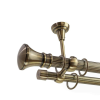 OEM Galéria dupla rúd zegzugos Kolosos 25/19 mennyezeti rögzítéssel - antik arany - 360 cm