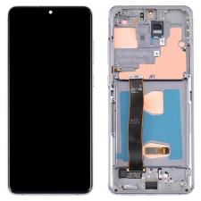 OEM GH82-22271A Samsung Galaxy S20 Ultra / S20 Ultra 5G szürke OEM OLED kijelző érintővel kerettel előlap mobiltelefon, tablet alkatrész