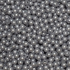 OEM Gyöngy SZÜRKE/ EZÜST (8mm, Műanyag) 20g/csomag gyöngy