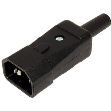OEM hálózati dugós csatlakozó, 250V/10A, kábelre, IEC320 C14 (915.171) kábel és adapter