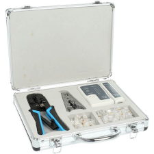 OEM Hálózati készlet, hálózati teszter, Huzalfogók 8P + 6P, RJ45 csatlakozók kábel és adapter