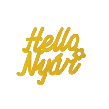 OEM Hello Nyár" felirat színes sárga 11x10cm dekorációs kellék