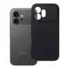 OEM Honor 600 5G szilikon tok, hátlaptok, telefon tok, velúr belsővel, matt, fekete, Silicone
