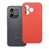 OEM Honor 600 Lite 5G szilikon tok, hátlaptok, telefon tok, velúr belsővel, matt, barack színű, Silicone
