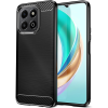 OEM Honor X6b szilikon tok, hátlaptok, telefon tok, karbon mintás, fekete, Carbon case