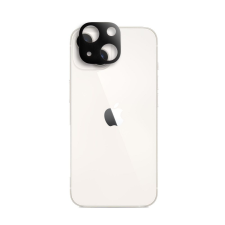 OEM iPhone 14 Plus üvegfólia, tempered glass, 3D, edzett, lencsevédő, kamera védő, fekete mobiltelefon kellék