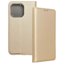 OEM iPhone 16 Pro könyvtok, fliptok, telefon tok, szilikon keretes, mágneszáras, arany tok és táska