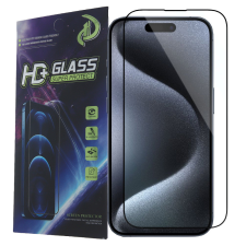 OEM iPhone 16 Pro üvegfólia, tempered glass, előlapi, 9D, edzett, hajlított, fekete kerettel mobiltelefon kellék