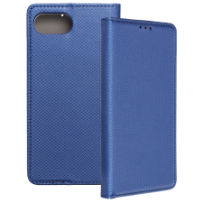 OEM iPhone 16e könyvtok, fliptok, telefon tok, bankkártyatartós, mágneszáras, sötétkék, Smart Case book tok és táska