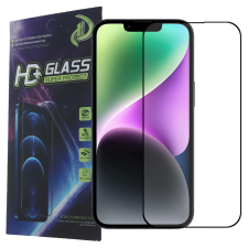 OEM iPhone 16e üvegfólia, tempered glass, előlapi, 9D, edzett, hajlított, fekete kerettel mobiltelefon kellék