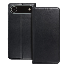 OEM iPhone 17 Air telefontok - Smart Magnetic fekete szilikon keretes mágneses könyvtok tok és táska